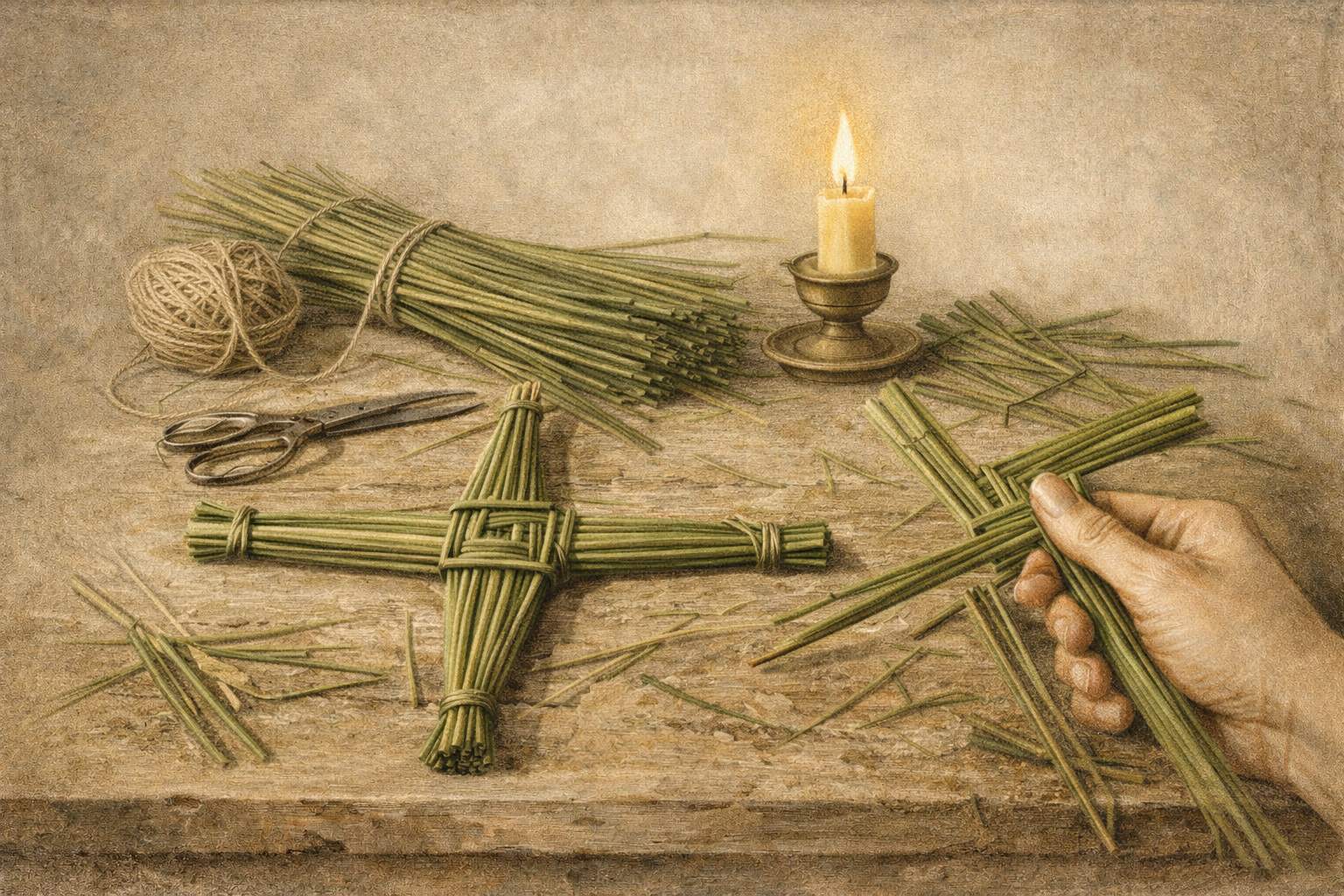 Brigid's Cross Weaving